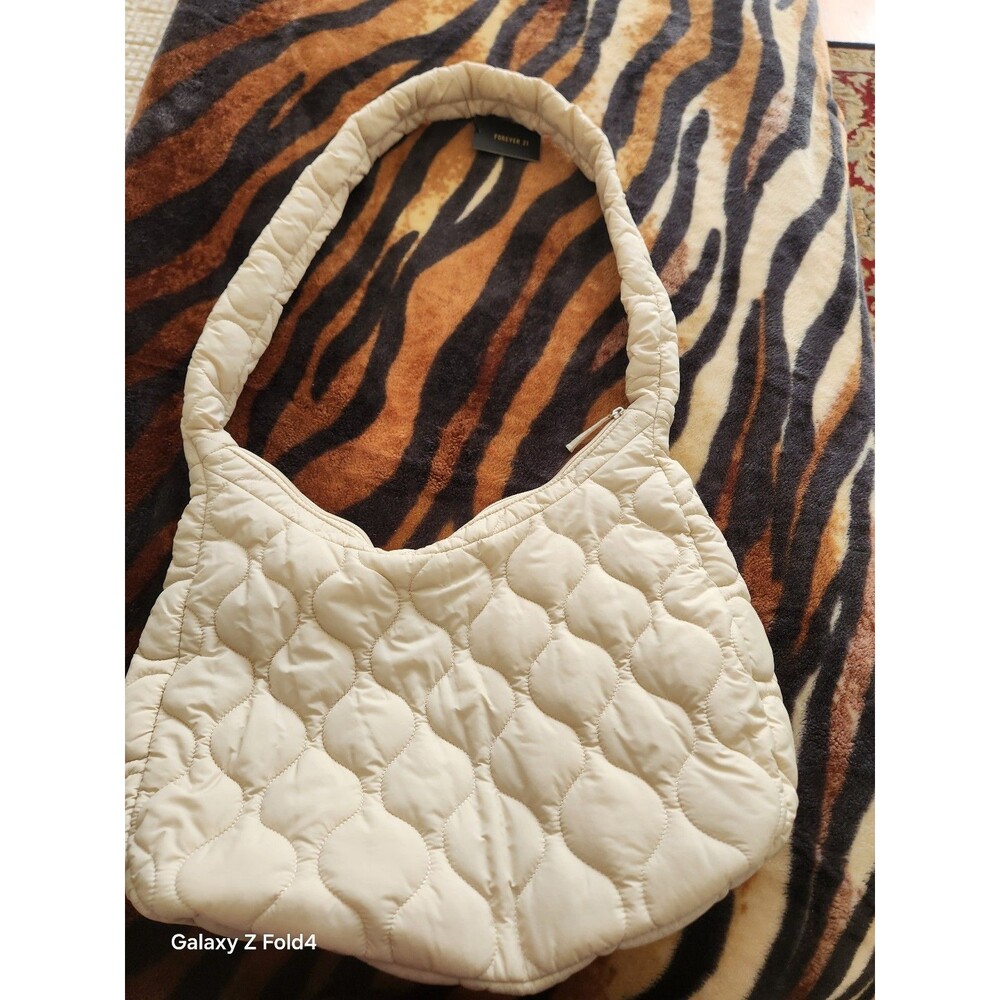 Forever 21 Beige Puffy Crossbody  Bag